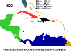 Политическая эволюция Центральной Америки и Карибского бассейна 1822 na.png