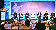 Prime Minister Narendra Modi at the stage for Digital India Dinner.jpg