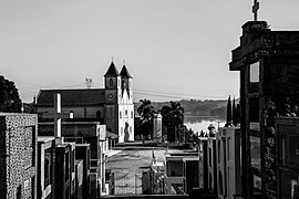 Vista da Capela São Miguel, em Araucária.