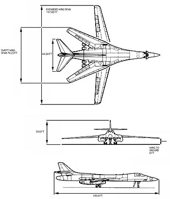 B-1A orthographic projection