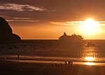 Sunset at San Juan del Sur bay.