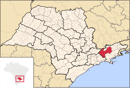 Ligging van de Braziliaanse microregio São José dos Campos in São Paulo