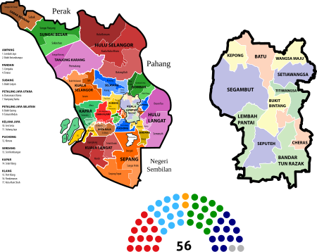 Selangor Electoral Map before 2013 with seat composition.svg