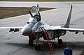 MiG-29 con la cabina abierta.