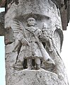 Szent Vitus, a város védőszentje, kőoszlopon