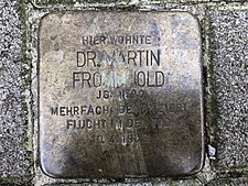 Stolperstein für Martin Frommhold in Hannover