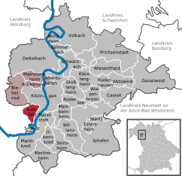 Kaart van Sulzfeld am Main