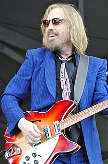Tom Petty and the Heartbreakers (Tom Petty pictured) played during the halftime show Tom Petty (8191710373).jpg