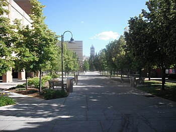 English: A view from Utah State University, ne...