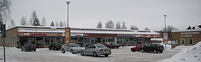 Västerslätt centrum med Västerslättkyrkan