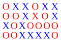 Verknüpfungsbedingung: Konzentration auf 2 Merkmale (Farbe rot und Form X), um den Zielreiz zu finden.