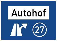 The Autohof sign in Germany since 2001 Zeichen 448.1 - Autohof, StVO 2000.svg