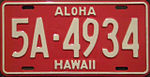 1957-8-9 Гавайский номерной знак.jpg