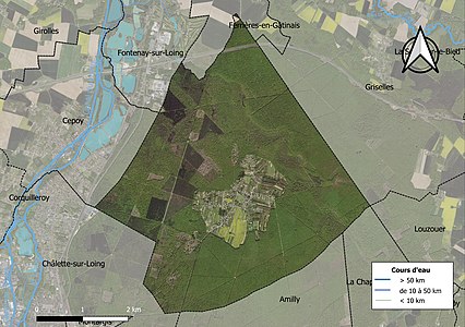 Carte orthophotographique de la commune en 2016.