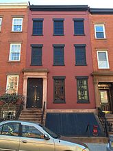An image of the front of 58 Joralemon Street in Brooklyn, New York. Its windows are blacked out