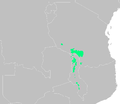 General range of olive-headed greenbul