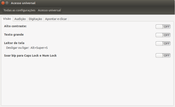 Acessibilidade no Ubuntu