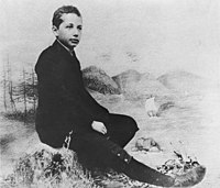 Albert Einstein in 1893 (age 14), taken before the family moved to Italy