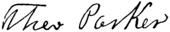 Signature de Theodore Parker