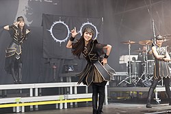 Babymetal esiintymässä Rock am Ringissä 2018