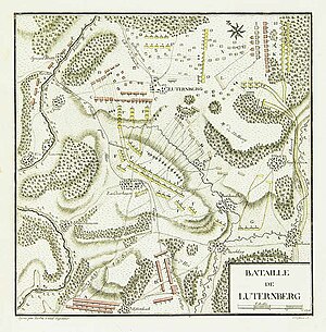 Схема сражения при Лутерберге 10.10.1758