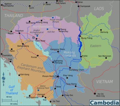 カンボジアの地図