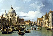 Canaletto: The Grand Canal and the Church of the Salute (1730)