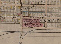 Map of the site in 1899