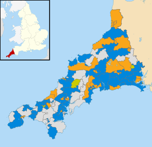 Cornwall UK local election 2009 map.svg