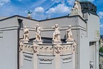 Putti på västfasaden av Staatstheater Cottbus.