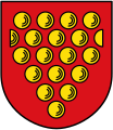 17 und zwei halbe kreisrunde goldene Schildbeschläge (Landkreis Grafschaft Bentheim)