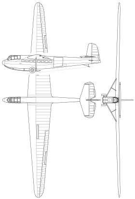 vue en plan de l’avion