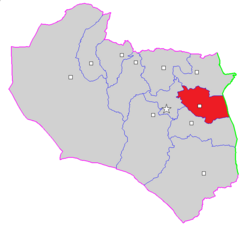 Map of Darmian County in South Khorasan province