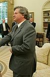 Davíð Oddsson á fundi með George W. Bush í Hvíta húsinu árið 2004.