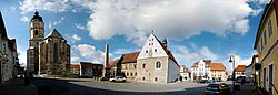 Market place with St. Michael's church to the left