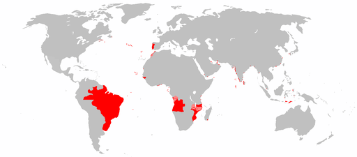 Areas of a world that were once component of the Portuguese Empire