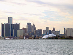 Skyline di Detroit da Belle Isle