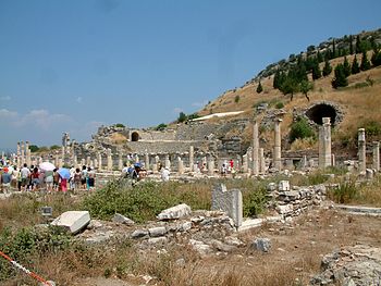 Ephesus on the coast of Asia Minor, birthplace...