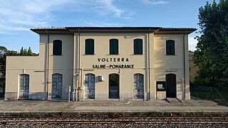 10 settembre 2018 - Il fabbricato viaggiatori della stazione di Volterra-Saline-Pomarance
