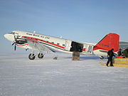 Kenn Borek Douglas DC-3 C-GVKB loading Canadian Forces at Cambridge Bay