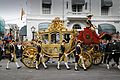 Golden Coach with stable horses on Prinsjesdag (2011).