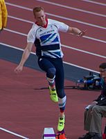 Greg Rutherford – in der Qualifikation stellte er mit 8,30 m einen neuen britischen Rekord auf, im Finale wurde er mit 8,17 m Fünfter