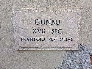 Quartê de Dranzü (Ransi, A Prìa), targa du "Gunbu"