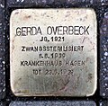 Stolperstein Gerda Overbeck, Hagen-Wehringhausen, Grünstraße 35 (Krankenhaus).