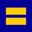 Logo of the Human Rights Campaign. Griffin became its president in 2012. Hrc logo.svg