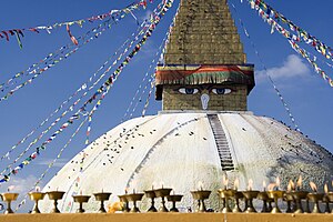 Lo Stupa di Bodnath a Kathmandu, Nepal.