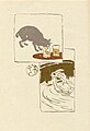 Illustration pour Je suis un chat de Natsume Sōseki, 1907, gravure sur bois