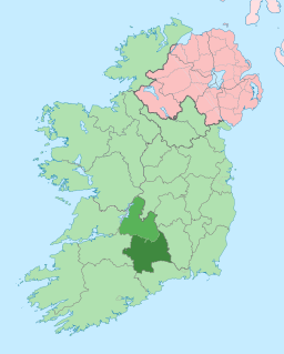 Karta med South Tipperary markerat