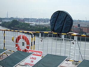 long range acoustic device (LRAD) on board QM2