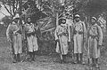 Fargede soldater fra de franske koloniene, tilhørende Tirailleurs sénégalais, i 1918